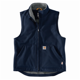 Carhartt FR Duck Sherpa Lined Vest - Navy